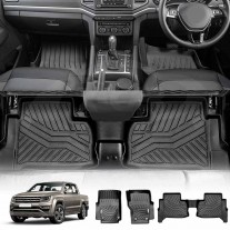 3D Floor Mats for Volkswagen Amarok Dual Cab 2009-2022 Customized Heavy Duty All Weather Car Mat Liners Door Sill Covered Carpet