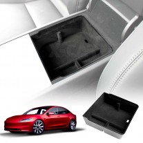 Tesla Model 3 Highland Centre Console Mid Organizer Tray with Flocking liner 2023-Onwards