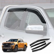 Weathershields for Ford Next-Gen Ranger 2022-2025 Raptor Double Cab Car Weather Shields Wind Deflectors Window Sun Visor 4-Piece Set