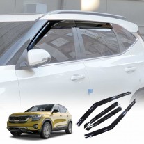Weathershields for Kia Seltos 2019-Onwards Car Weather Shields Wind Deflectors Window Sun Visor 4-Piece Set