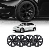 Tesla Model Y 2022- 2025 Wheel Protector Cover Caps 19 Inch Rim Hubcap Hub Cap Matt Black (Set of 4)