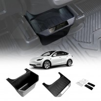 Tesla Model Y Rear Seat Center Organizer Backseat Storage Box with Lid Interior Accessories 2022-2025
