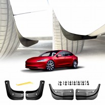 Tesla Model 3 Highland 2023-Onwards Mud Flaps Splash Guards Mudguard Fender Front and Rear Set of 4