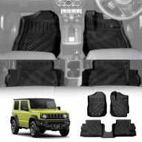 3D Floor Mats for Suzuki Jimny 3-Door Auto Transmission 2018-Onwards Heavy Duty All Weather Car Mats Carpet Liner Set