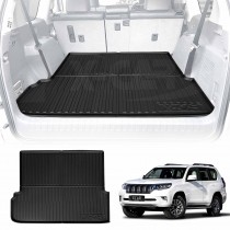 Cargo Rubber Waterproof Mat Boot Liner Cover Luggage Tray for TOYOTA PRADO 150 Series 7 Seater 2009-2024