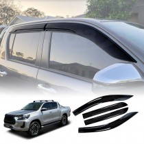 Weathershields for Toyota Hilux SR5 Double Cab 2015-2025 Car Weather Shields Wind Deflectors Window Sun Visor 4-Piece Set