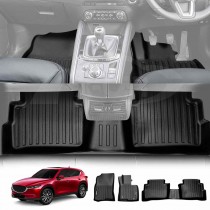 3D Floor Mats for Mazda CX5 CX-5 2017-2025 Heavy Duty All Weather Car Mats Carpet Liner Set