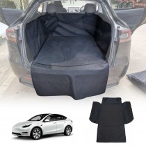 Tesla Model Y 2022-2025 Rear Trunk Cargo Liner Pet Dog Mat Rear Seat Back Cover Waterproof Non-Slip