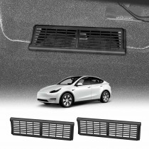 Tesla Model Y 2022-2025 Backseat Rear Under Seat Air Conditioning Outlet Vent Cover Flow Grille Protector Set of 2