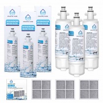 3x Replacement Refrigerator Water Filter LT700P and Air Filter LT120F for LG Fridge ADQ36006101, ADQ36006101-S, ADQ36006102