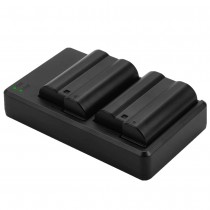 2 Rechargeable Battery and External USB Dual Battery Charger for Nikon EN-EL15 Camera