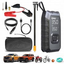 Portable Cordless Air Compressor Air Pump With Jump Starter 150 PSI Tire Inflator Booster 