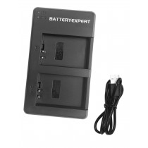 External USB Dual Charger for Canon LPE12 Camera Battery