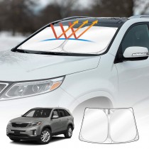 WindScreen Sun Shade for Kia Sorento 2009-2014 Blocks UV Rays Foldable Custom Wind Screen Sun Visor Protector