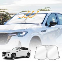 WindScreen Sun Shade for Mazda CX-60 CX60 2023-Onwards Blocks UV Rays Foldable Custom Wind Screen Sun Visor Protector