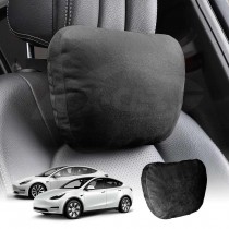 Black Headrest Pillow for Tesla Model 3 2017-2023 and Model Y 2021-2025 Car Seat Neck Support Cushion Accessories