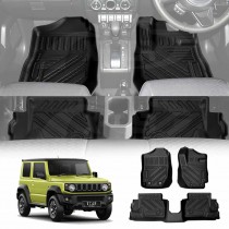 3D Floor Mats for Suzuki Jimny 3-Door Auto Transmission 2018-Onwards Heavy Duty All Weather Car Mats Carpet Liner Set