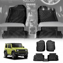 3D Floor Mats for Suzuki Jimny 3-Door Manual Transmission 2018-Onwards Heavy Duty All Weather Car Mats Carpet Liner Set
