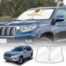 WindScreen Sun Shade for TOYOTA PRADO 2009-2024 Blocks UV Rays Sun Visor Protector Foldable Sunshade