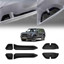 Car Door Side Storage Box Tray for Toyota Prado 250 Series 2024-2025 Organizer Accessories Front and Rear Row Set of 6