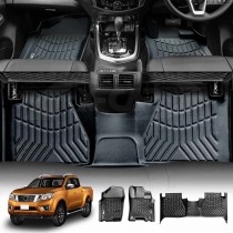 3D TPE Floor Mats for Nissan Navara NP300 D23 Dual Cab 2015-Onwards Customized Heavy Duty All Weather Car Liners