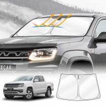 WindScreen Sun Shade for Volkswagen Amarok 2009-2022 Blocks UV Rays Foldable Custom Wind Screen Sun Visor Protector