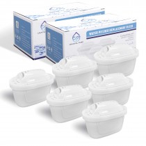 6 Crystal Pure Water Filter for Brita Maxtra/Mavea,Marella,Aluna/Navelia Frosted Tassimo Jug Pitcher 2.4L 3.5L Refill Replacement Cartridge