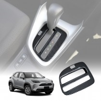 Carbon Fiber Style Center Console Gear Shift Cover Frame Trim Protector for Toyota Yaris/Yaris Cross Hybrid 2020-2025