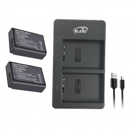 2 Rechargeable Battery and External USB Dual Battery Charger for Canon LP-E10 Camera