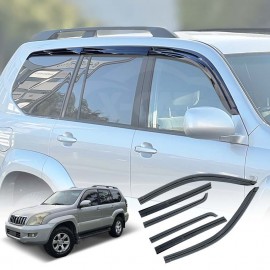 Weathershields for Toyota LandCruiser Prado 120 Series 2003-2009 Car Weather Shields Wind Deflectors Window Sun Visor