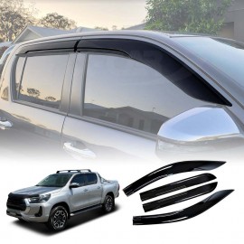 Weathershields for Toyota Hilux SR5 Double Cab 2015-2025 Car Weather Shields Wind Deflectors Window Sun Visor 4-Piece Set