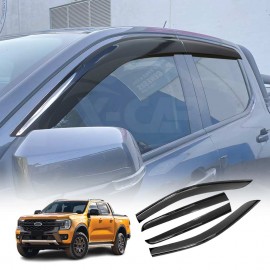 OEM Weathershields for Ford Next-Gen Ranger 2022-2025 Double Cab Car Weather Shields Wind Deflectors Window Sun Visors