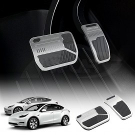 Tesla Model 3 2017-2023 and Model Y 2021-2025 Performance Foot Pedals Pads Cover Aluminum Non-Slip Anti-Slip Accelerator Brake Accessories