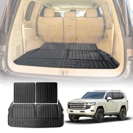 3-Pcs Boot Liner for Toyota Landcruiser 300 LC300 2021-Onwards Heavy Duty Cargo Trunk Mat Luggage Tray