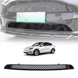 Tesla Model Y 2022-2025 Car Front Air Flow Vent Inlet Intake Grill Mesh Grille Grid ABS Plastic Protection Cover Leaves Insect Guard Matt Black