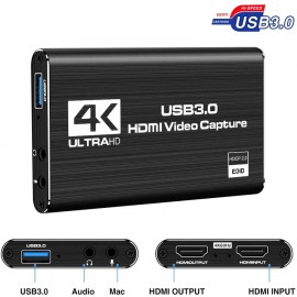 USB 3.0 to HDMI Video Capture Card 4K 1080P 60fps Game Video Record Live Streaming Converter Recorder
