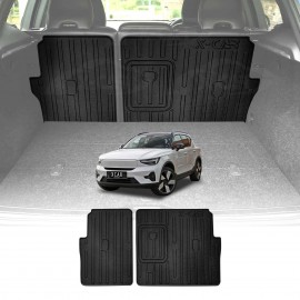 Back Seat Protector for Volvo C40 EX40 2022-Onwards All Weather Heavy Duty Car Seat Kick Mats Cover Accessories
