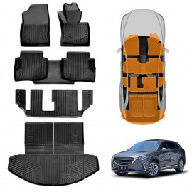 3D Floor Mats Boot Liner for Mazda CX-9 CX9 2016-Onwards All Weather Heavy Duty Cargo Car Trunk Luggage Tray
