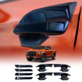 Door Handles Bowl Inserts Cover for ISUZU D-MAX DMAX Dual Cab 2020-Onwards Matt Black protector