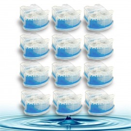 Crystal Pure Cartridge Refills for Braun Clean & Renew Compatible with All SmartCare Cleaning Centers Shavers 12-Pack