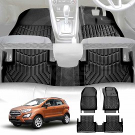 3D Floor Mats for Ford EcoSport Auto 2013-2019 Heavy Duty All Weather Car Mats Carpet Liner Set