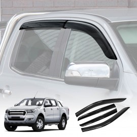 Weathershields for Ford Ranger Dual Cab 2011-2022 Car Weather Shields Wind Deflectors Window Sun Visor 4-Piece Set