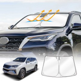 WindScreen Sun Shade for Toyota Fortuner 2015-Onwards Blocks UV Rays Foldable Custom Wind Screen Sun Visor Protector