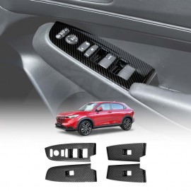 Power Window Control Switch Panel Trim for Honda HR-V HRV 2022-Onwards Carbon Fibre Style Decor Cover Protector 