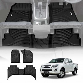 3D Floor Mats for ISUZU D-MAX DMAX Dual Cab 2012-2016 Heavy Duty All Weather Car Mats Carpet Liner Set Car Accessories