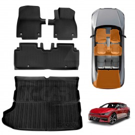 3D Floor Mats Boot Liner for Kia EV6 EV 6 2021-Onwards All Weather Heavy Duty Cargo Car Trunk Luggage Tray