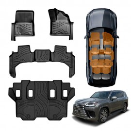 3D Heavy Duty All Weather Car Mat Floor Liner Full Set for Lexus LX Series LX500d LX600 2021-Onwards