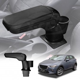 Central Armrest Storage Box with Cup Holder for Mazda CX-3 CX3 2015-Onwards Arm Rest Car Interior Accessories