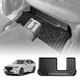 Third Row Seat Floor Mat for Mazda CX-90 CX90 2023-Onwards Heavy Duty All Weather Car Mats Carpet Liner Set