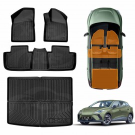 3D All-Weather Floor Mat Boot Liner Carpet for MG MG4 2023-Onwards Heavy Duty Cargo Trunk Mat Luggage Tray